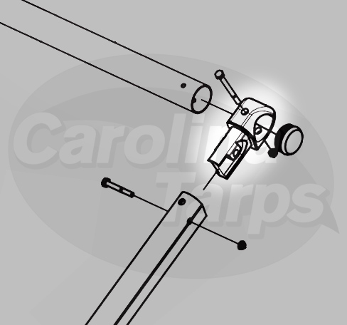 0311-861151 Aero (OEM) Easy Cover Arm End for Use with Round Steel Cross Arm